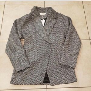 Commense crevron lapel cinched Blazer